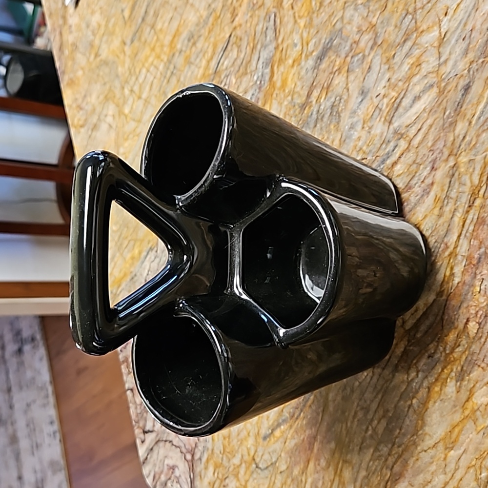 HOME ESSENTIAL Black ceramic Caddy